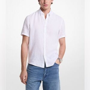 Michael Kors White Casual Button Down Shirt